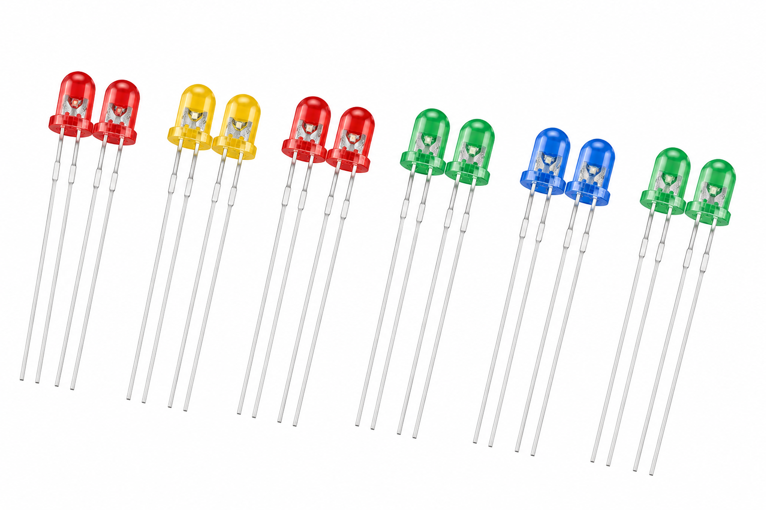 KINGBRIGHT 10mm Round Dual Color DIP LED product image and specification table