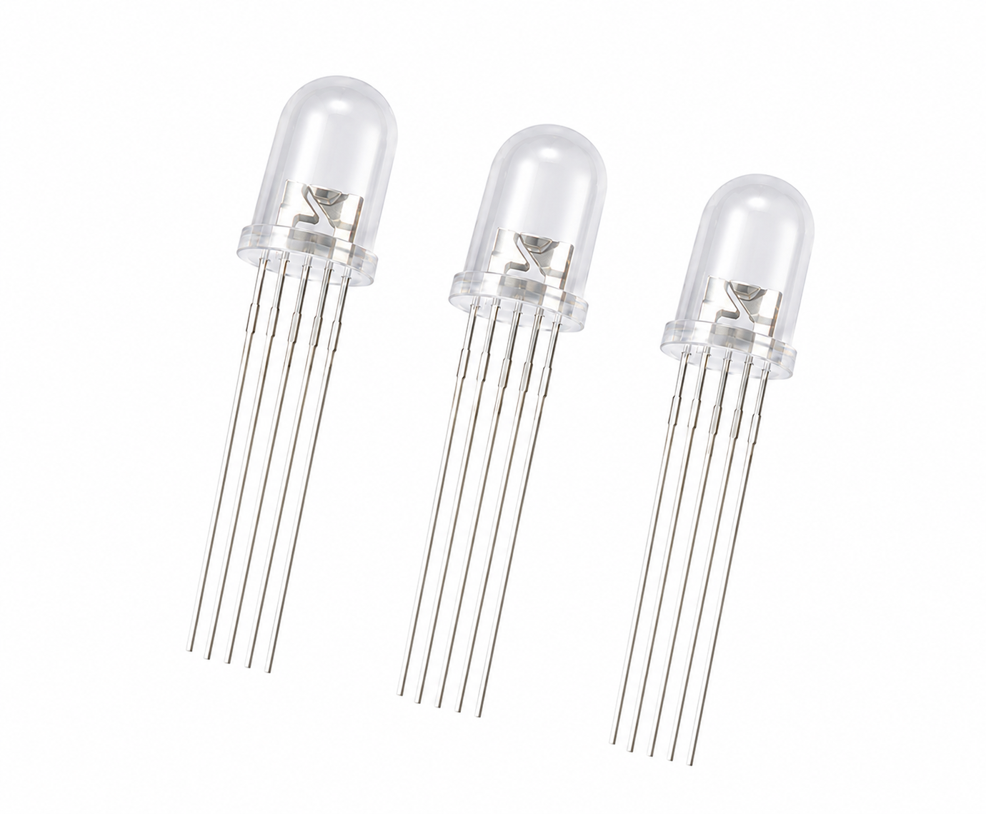 KINGBRIGHT 5mm Round RGB DIP LED product image and specification table